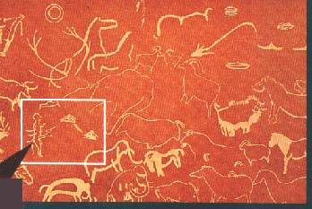 Peinture rupestre d'une grotte nolithique du sud-ouest de la France